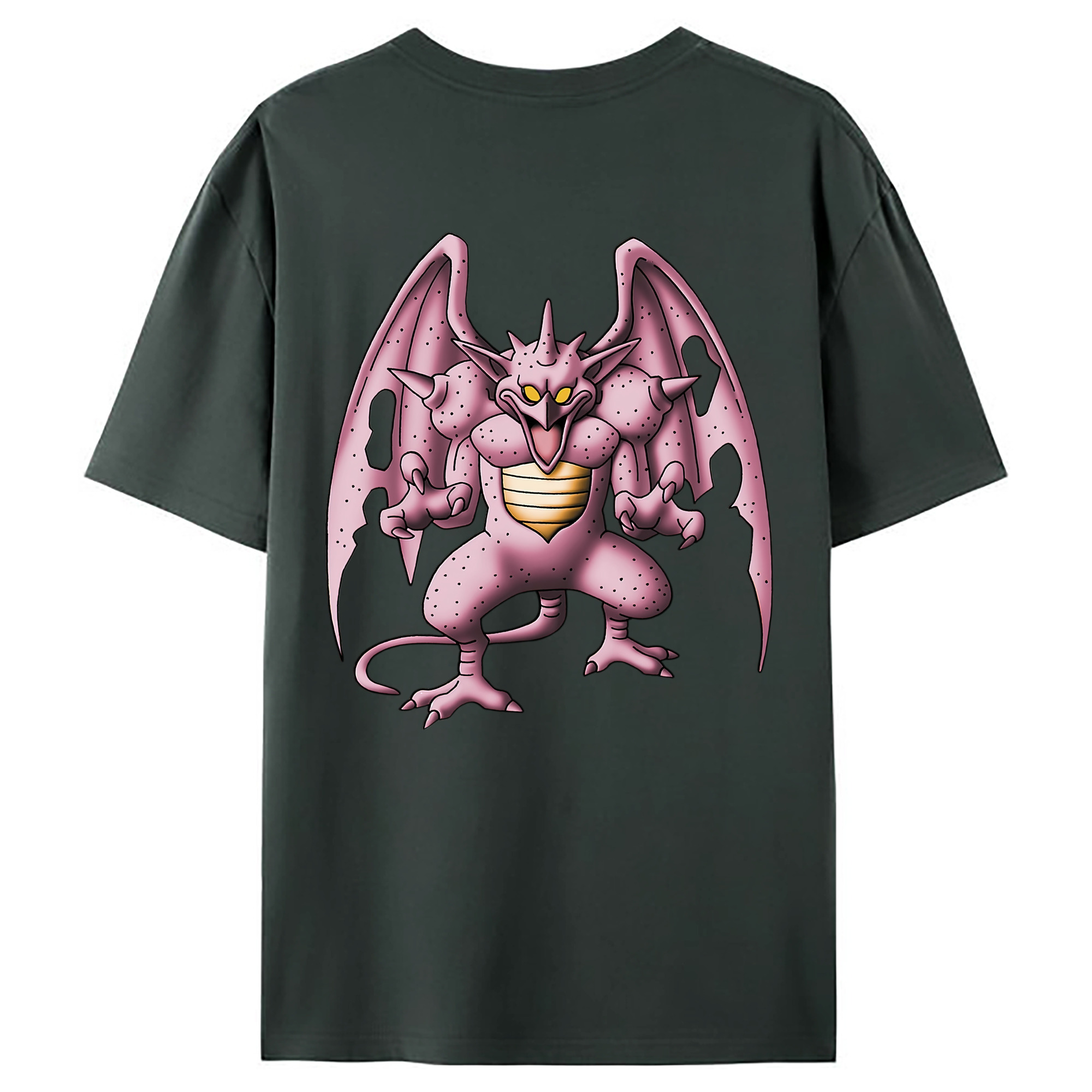 （画像用） ドラゴンクエスト Doragon Kuesuto Dragon Quest 綿100％ メンズ半袖Tシャツ（バックプリント） 通気性